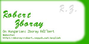 robert zboray business card